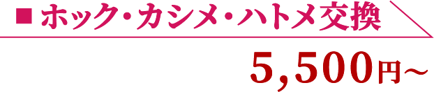 ホック・カシメ・ハトメ交換 5,500円〜